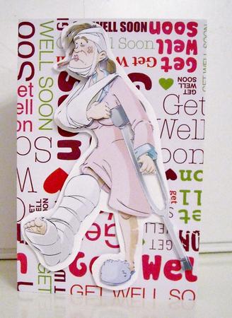 Get Well Soon Dudess Ii Decoupage Sheet by Pam Stubley