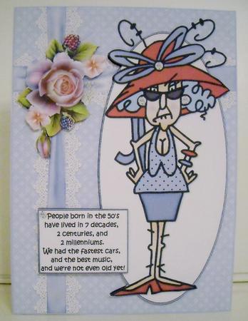 Stella Born in the 50's Quick Card by Pam Stubley