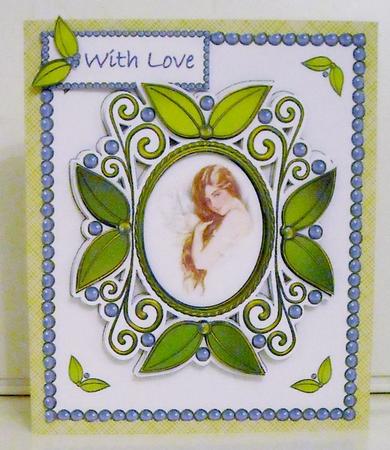 Beautiful Lady Cameo Jewel - Card Topper by Pam Stubley