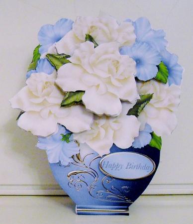 Vase of Roses and Petunias Card Mini Kit by Pam Stubley