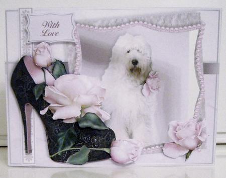 Puppies, Posies & Shoes Mini-kit - Old English Sheepdog by Pam Stubley