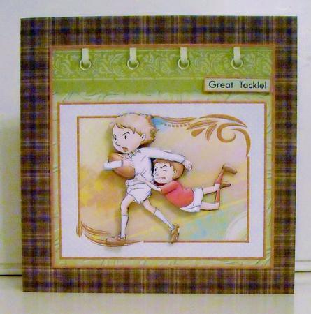 Great Tackle Rugby 8x8 Mini Kit Decoupage & Ages by Pam Stubley