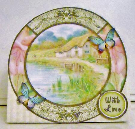 Round Over the Top Card Green 200 by Pam Stubley