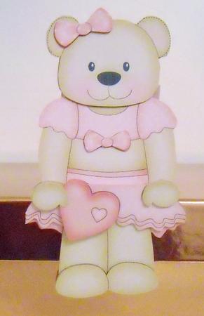 3D on the Shelf Card Kit - Livvy Bear by Pam Stubley