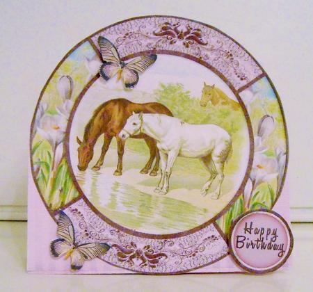Round Over the Top Card Purple 202 by Pam Stubley