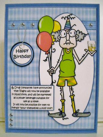 Gus Pours Himself a Stiff One Quick Card by Pam Stubley