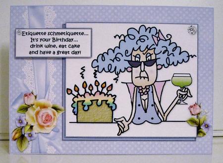 Stella Has Birthday Etiquette Quick Card by Pam Stubley