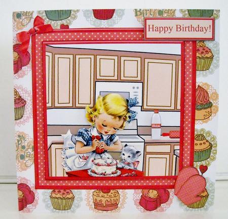 Let's Make a Cake Mini Kit & Decoupage by Pam Stubley