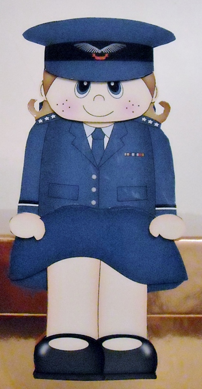 3D on the Shelf Card Kit - Raf Airforce Pilot Julie by Pam Stubley