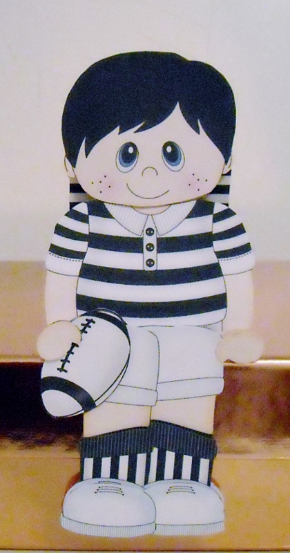 3D on the Shelf Card Kit - Rugby Boy Derek by Pam Stubley