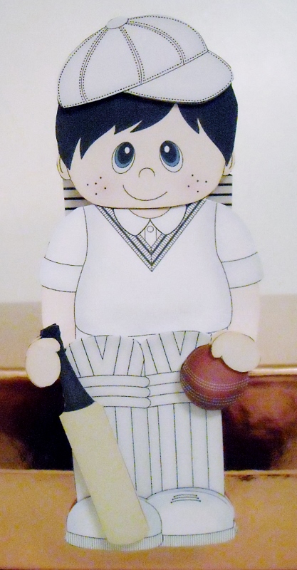 3D on the Shelf Card Kit - Cricket Boy Toby by Pam Stubley