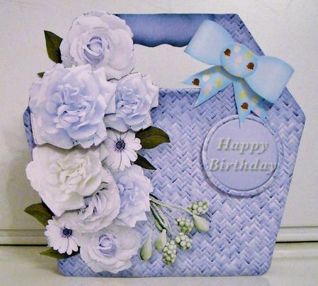Lilac Cluster Basket Tote Card Mini Kit by Pam Stubley