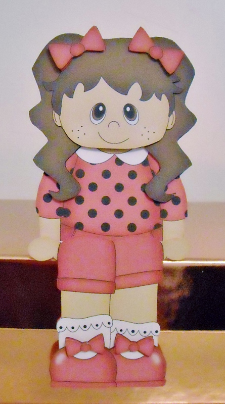 3D on the Shelf Card Kit - Little Ethnic Girl Abbie by Pam Stubley