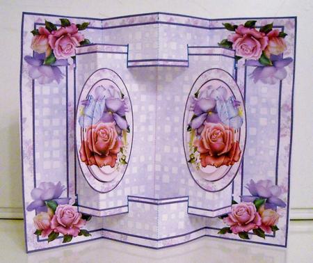 3D Concertina Pop-out - Belle Epoque Roses by Pam Stubley