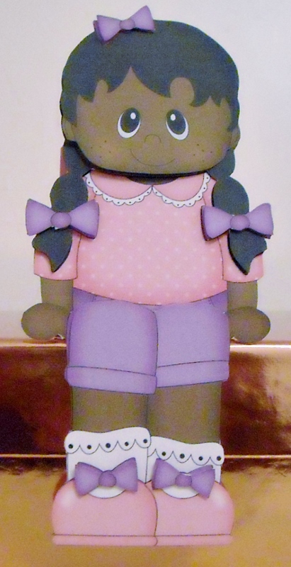 3D on the Shelf Card Kit - Little Ethnic Girl Emma by Pam Stubley