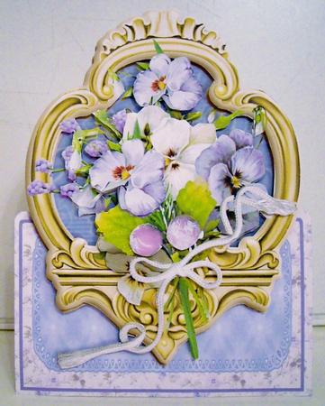 Floral Frames Tent Card Mini-kit - Pansy Bouquet by Pam Stubley