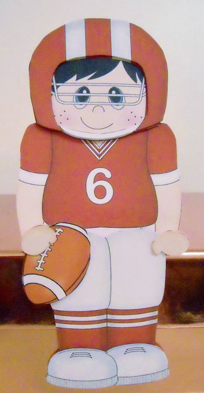 3D on the Shelf Card Kit - American Footballer Adam by Pam Stubley