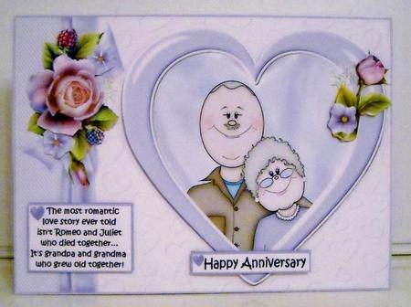 Grandpa and Grandma Anniversary Quick Card by Pam Stubley