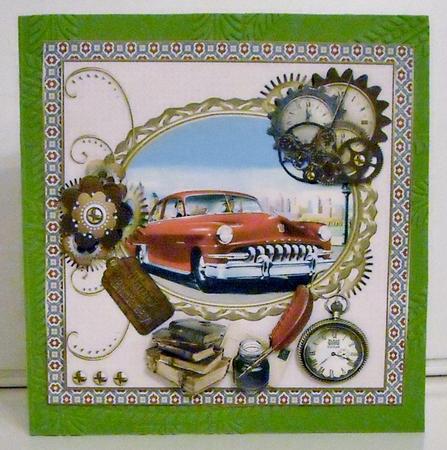 8x8 1950's Vintage Car for the Men Mini Kit by Pam Stubley