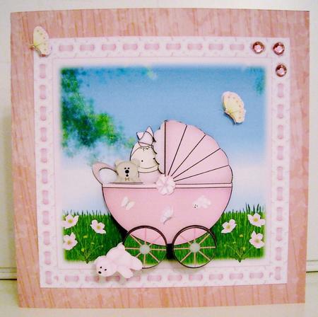 Baby Girl Pram in the Park Mini Kit by Pam Stubley