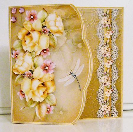 Golden Roses Shaped Edge Card Mini Kit by Pam Stubley