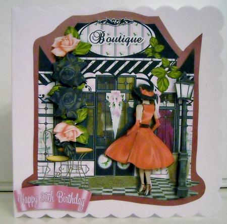 Shopping in Paris Female Card by Pam Stubley