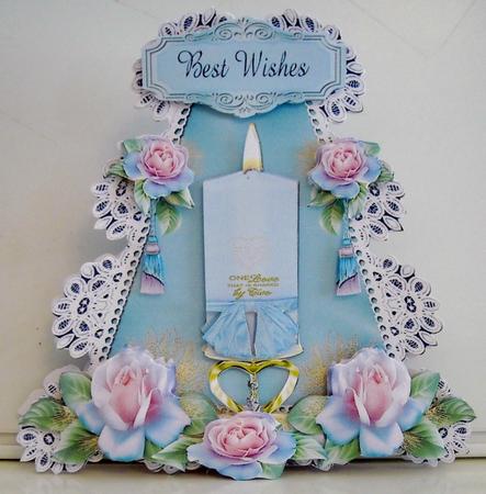 One Love Candle - Blue by Pam Stubley