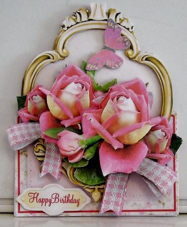 Floral Frames Tent Card Mini-kit - Handel Rose by Pam Stubley