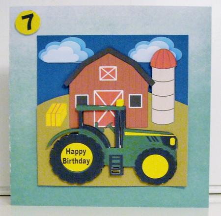 Tractor Age Card - Ages 1 - 10 - Mini Kit by Pam Stubley