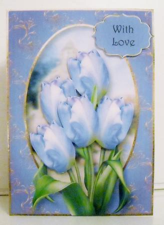 Beautiful Blue Tulips A5 by Pam Stubley