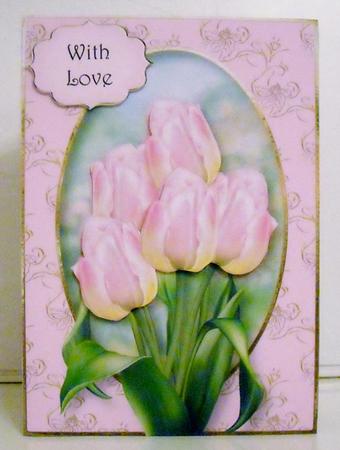 Pretty Pink Tulips A5 by Pam Stubley