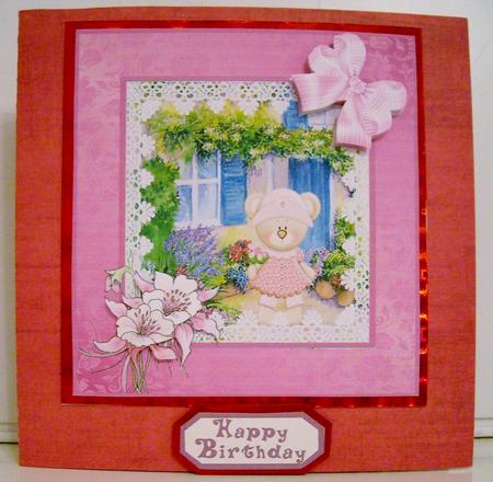 Tilly by the Cottage Door, Decoupage Topper by Pam Stubley