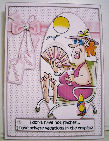 Tess Doesn't Have Hot Flashes Quick Card by Pam Stubley