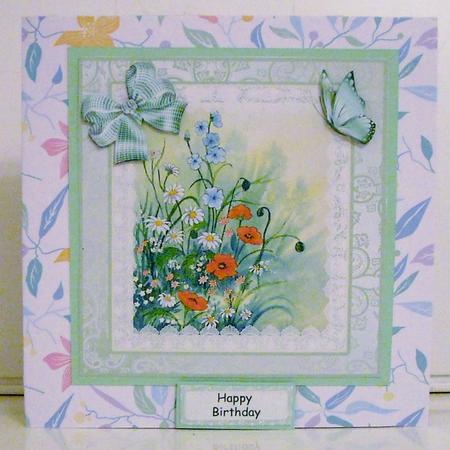 8x8 Poppies in the Cornfield with Sentiments by Pam Stubley