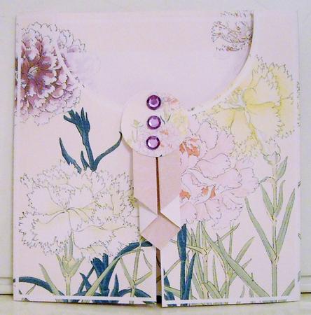Carnations 8in Drape Gatefold Card Kit by Pam Stubley