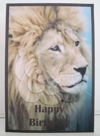 Lion Scalloped Pyramid by Pam Stubley