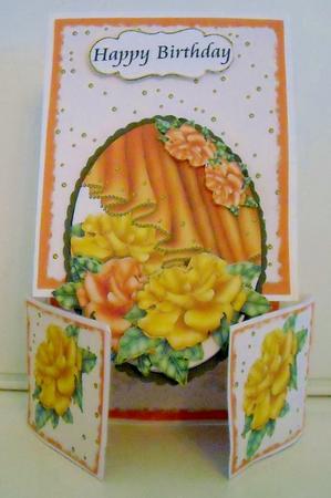 Dutch Fold Card - Heritage Roses by Pam Stubley