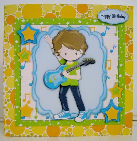 Little Boy with His Guitar 8x8 Mini Kit by Pam Stubley