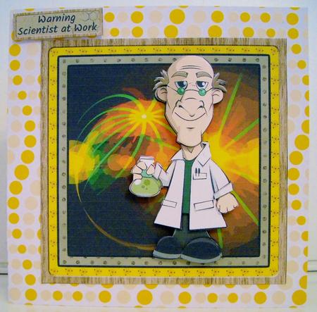 Scientist Dude Card Mini Kit by Pam Stubley