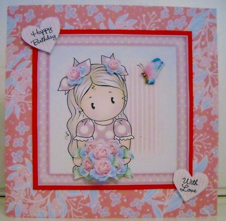 Chloe with Roses by Pam Stubley