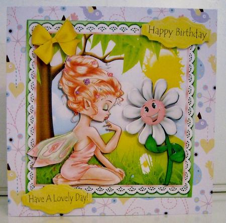 Sweet Faerie with Happy Flower in the Meadows 8x8 Mini Kit by Pam Stubley