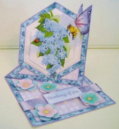 Twisted Easel Kit - Lilacs & Butterfly by Pam Stubley