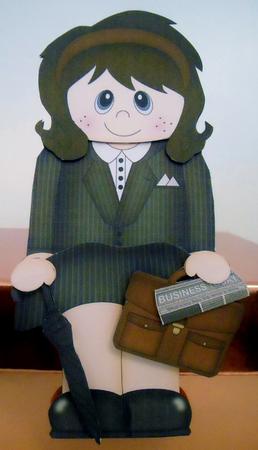 3D on the Shelf Card Kit - Buisnesswoman Berta by Pam Stubley