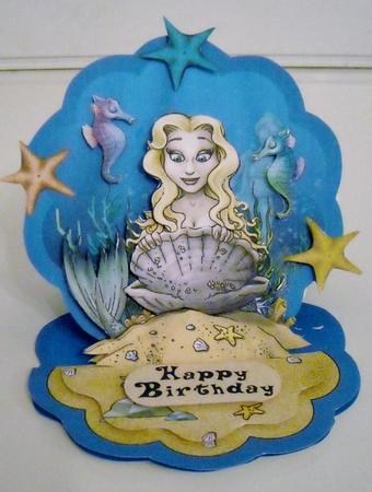 Under the Sea Mermaid Mini Easel Card Kit by Pam Stubley