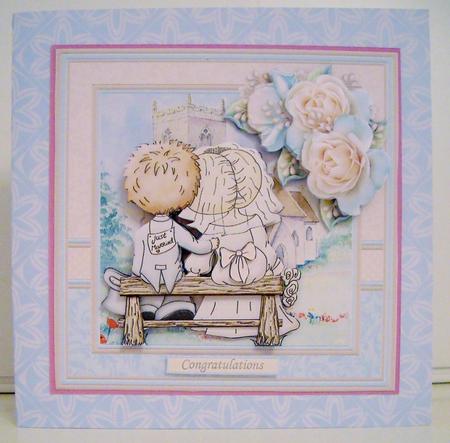 Wedding Day Just Married 8x8 Mini Kit & Decoupage by Pam Stubley