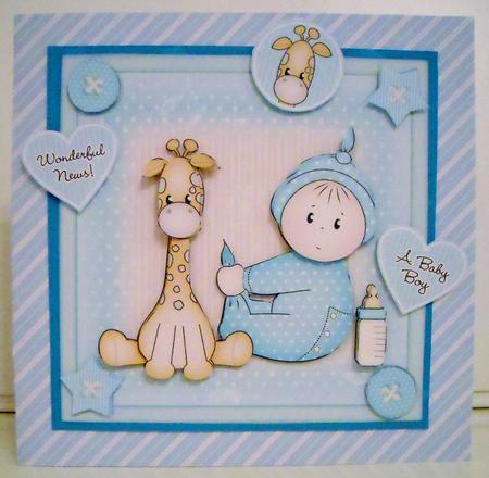 Giraffe Baby Boy Mini Kit by Pam Stubley
