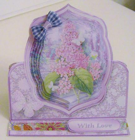 Lilac Blossom Pyramid Easel Card Mini Kit by Pam Stubley