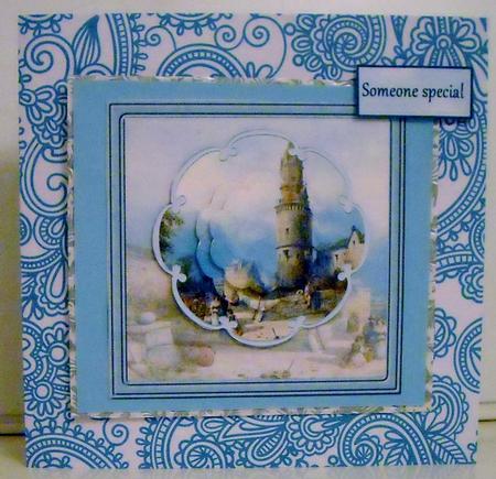 Continental Village Scene Card with Petal Stacker by Pam Stubley
