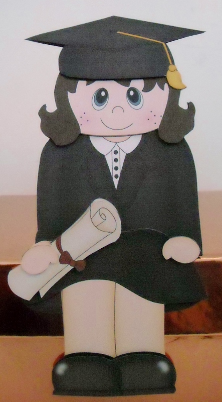 3D on the Shelf Card Kit - Graduate Elise by Pam Stubley