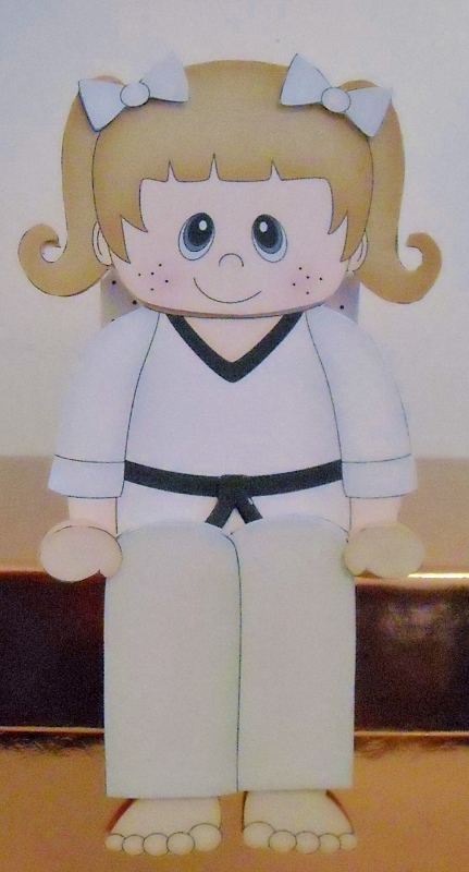 3D on the Shelf Card Kit - Little Karate Girl Kim by Pam Stubley